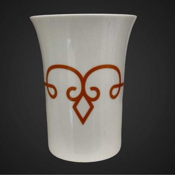 2014 STARBUCKS Coffee Mug White Orange Tea Fleur-de-lis 11 fl oz - Picture 3 of 10